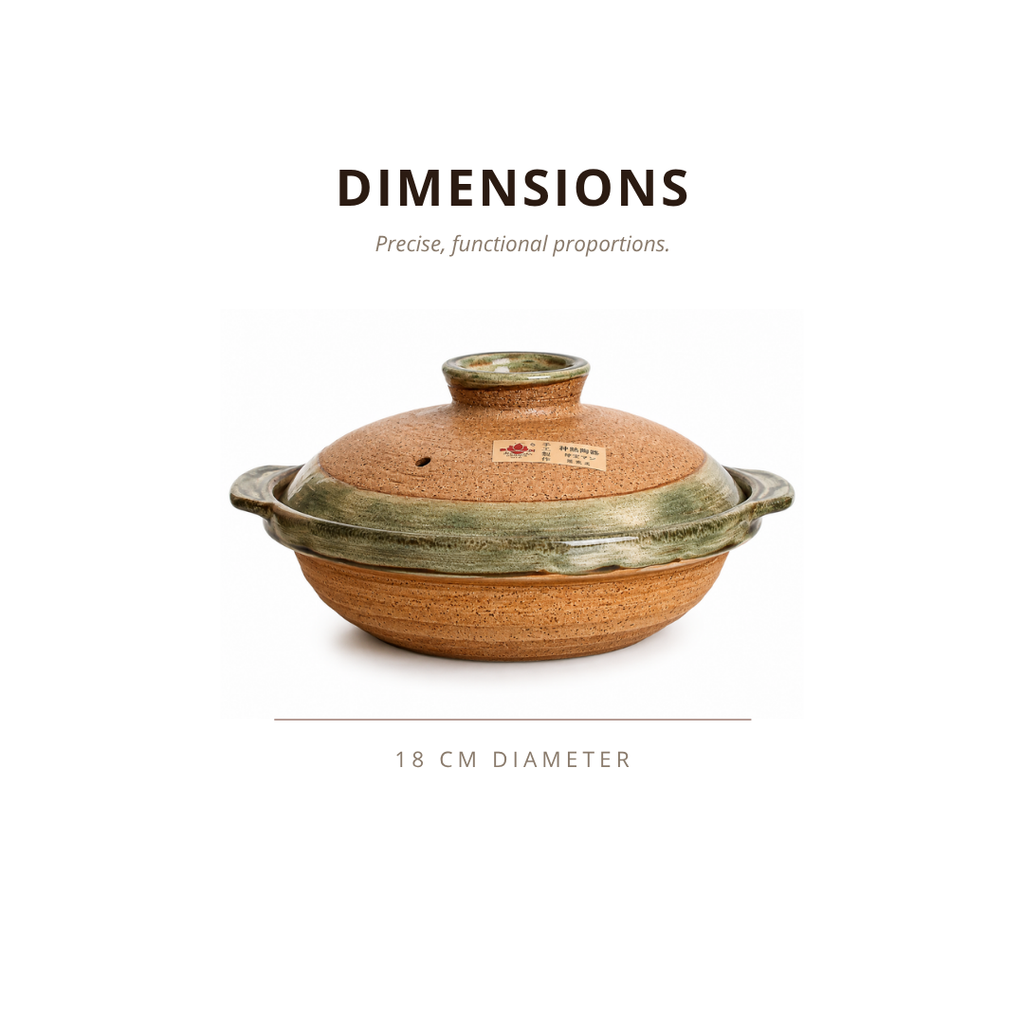 Green Artisan Clay Pot