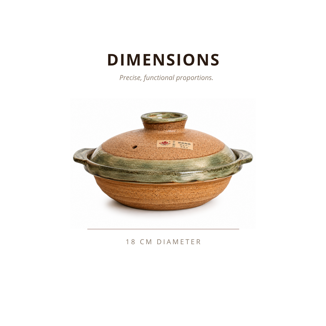 Green Artisan Clay Pot